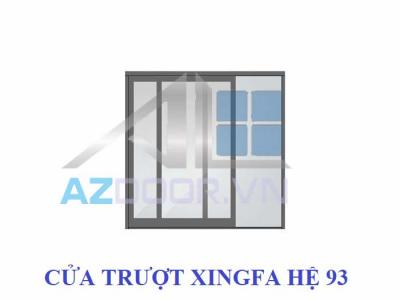 CỬA NHÔM XINGFA HỆ CỬA ĐI LÙA 93