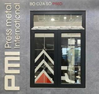 Cửa sổ mở quay ngoài nhôm Pmi hệ P65D